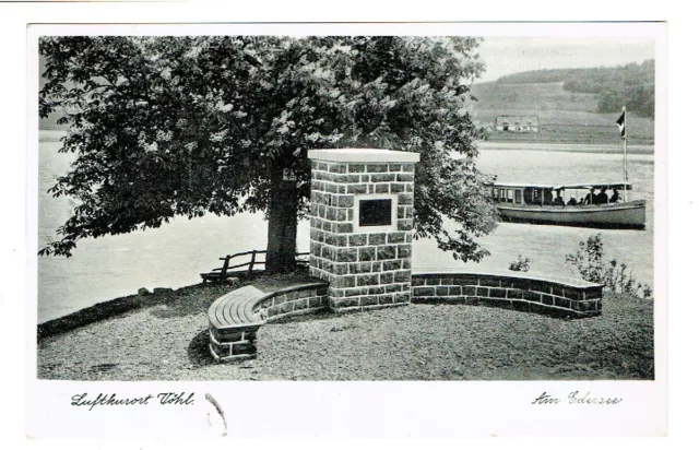 AK Vöhl Luftkurort - Denkmal Gemeinde Asel - Waldeck Frankenberg Hessen ca. 1940