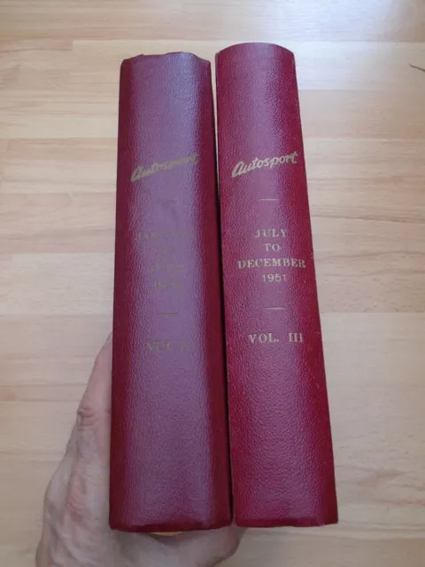 AUTOSPORT Volume II & III (2 & 3) 1951 all issues bound  in two Volumes