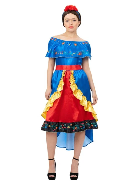 Costume artista deluxe Frida Kahlo donna abito elegante spagnolo