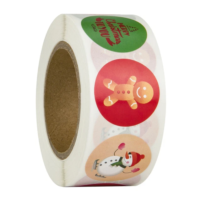 Christmas Seals Labels Baking Stickers Holiday Present Food
