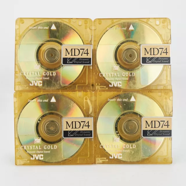 5 X Jvc Md 74 Crystal Gold Used Blank Mini Discs
