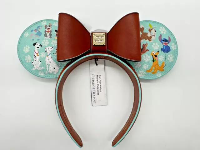 Disney Parks Dooney & and Bourke Dogs Minnie Mouse Ears Headband 2024 Pluto Bolt