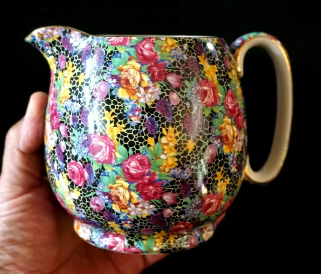 A Beautiful Royal Winton Grimwades Chintz Hazel 1Lt./ 32 Oz Globe Jug