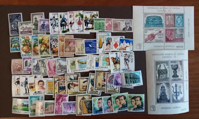 España. Año 1975 Completo Nuevo Mnh. En Perfecto Estado. Incluye Hojas Orfebrer