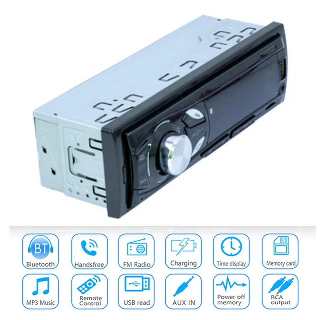 Single DIN Car Stereo Radio MP3 FM USB Player With Remote Control Bluetooth AUX
