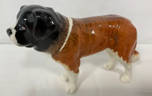 Vintage Beswick St Saint Bernard Corna Garth Stroller Glossy Dog Figurine 23cm