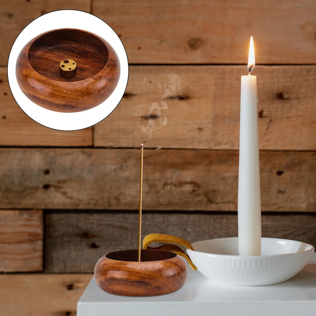 Porta Incenso In Ceramica A Forma Di Loto - Bruciatore Con Base E Portabastoncini Staccabile - Verde Chiaro 10cm