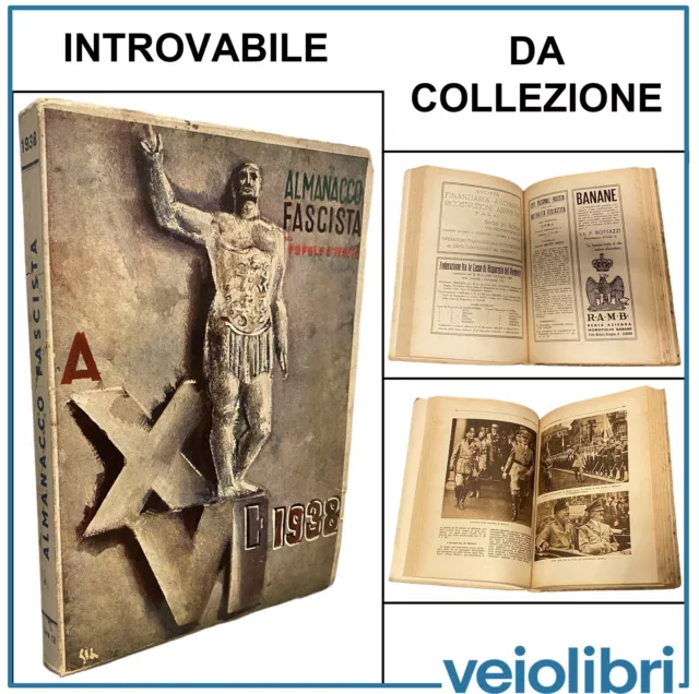 Almanacco fascista del popolo d’Italia 1938 fascismo da collezione propaganda