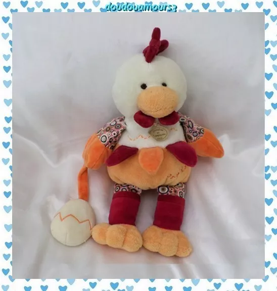 Doudou Peluche Poule Coq Poupilou Oeuf Gling Grelot Doudou Et Compagnie