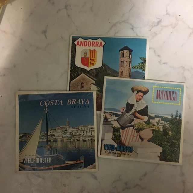 view-master  Lotto Di Tre Titoli - 9 Dischetti ANDORRA - MAYORCA - COSTA BRAVA