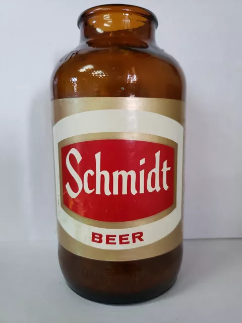 Schmidt Big Mouth 12 fluid ounces beer bottle vintage approximately 1970