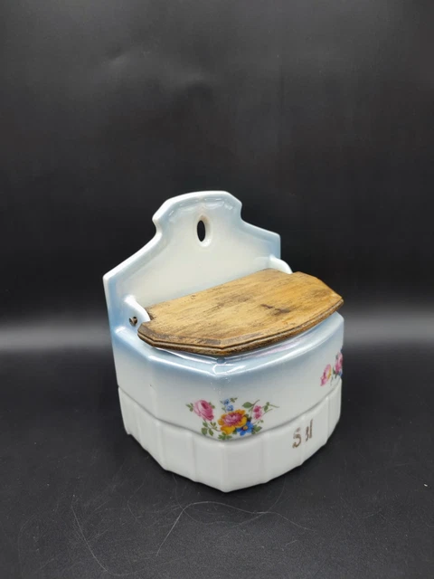 Ancienne Boîte à Sel En Porcelaine – Epiag Czechoslovakia – Déco Vintage
