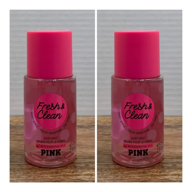 Victoria's Secret PINK Fresh & Clean Body Mist ~ 2.5 fl.oz. ( Lot of 2 )