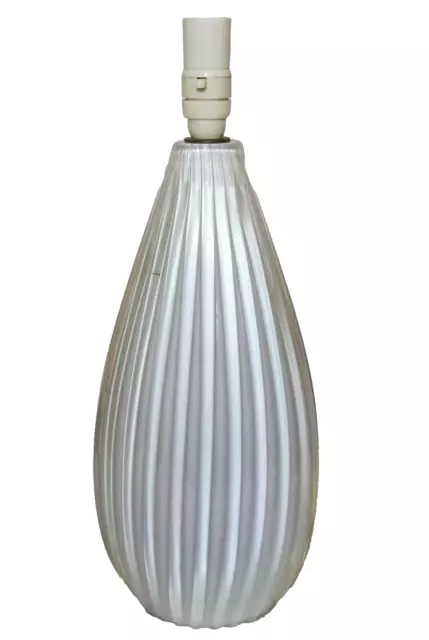 Archimede Seguso  Murano Fluted Blue Glass Lamp Base — Mid Century