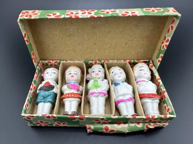 5 Vintage Doll Figure estate Find Japan With Box