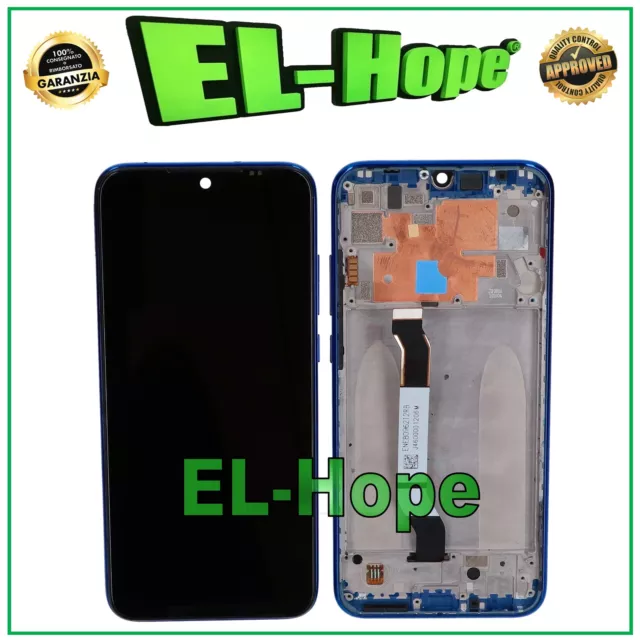 Display Lcd + Frame Per Xiaomi Redmi Note 8T M1908C3Xg Touch Screen Schermo Blu