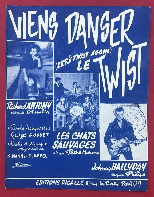 Johnny Hallyday Lot de 10 Partitions (1960/1970)