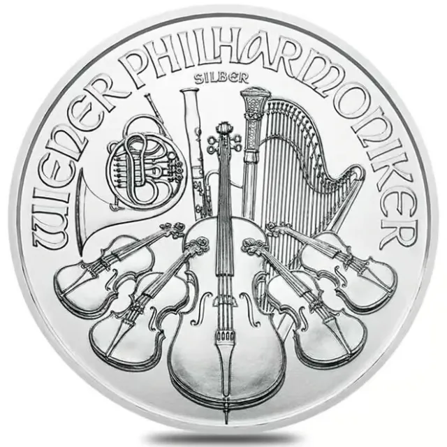 2023 Austria Philharmonic 1 oz 999 Silver 1.5 Euro Coin Unze Osterreich BU UNC