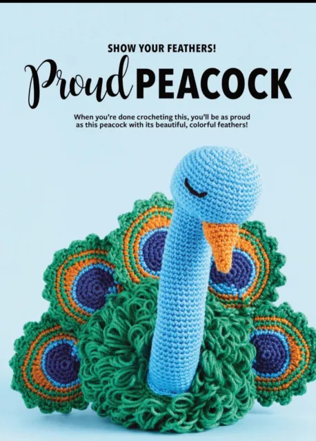 Crochet Pattern Peacock Bird