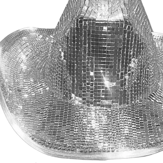 Chapeau De Cowgirl Cow Boy Chapeaux Sequin Disco Ball Chapeau Pour 2