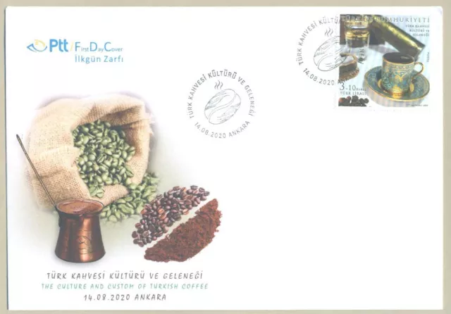 Turkey 2020 Mnh Fdc Turkish Coffee First Day Cover