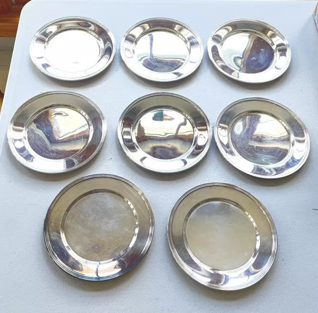 Silver Plated Plates FB Rogers Silver 1025 6" Diameter Set of 8