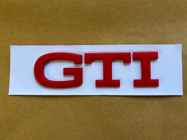 VW Polo GTI 2017-2024 Genuine Rear Tailgate Badge Logo Emblem GTI Gloss Red