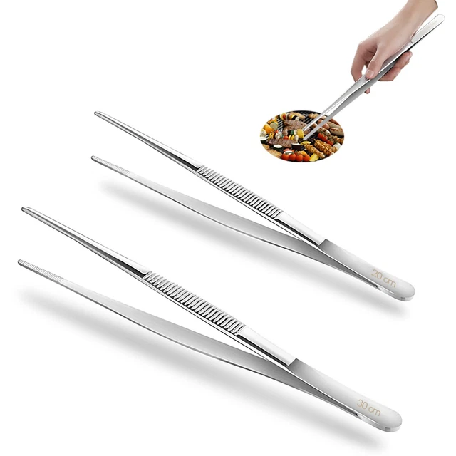 Set 3 Pinze Da Cucina In Acciaio Inox - 20cm, 25cm, 30cm Per Griglia, Pasta E Carne - Foto 13