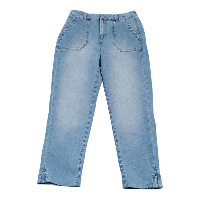 Jeans denim da donna blu M&S gambe sottili taglia 12 (HX06)