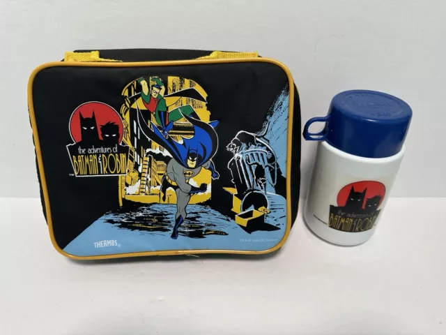 1995 the Adventures of Batman and Robin Thermos and Lunch Box Set