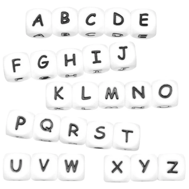 Handmade Bracelets Handcrafted Beads Silicone Alphabet Beads Necklace