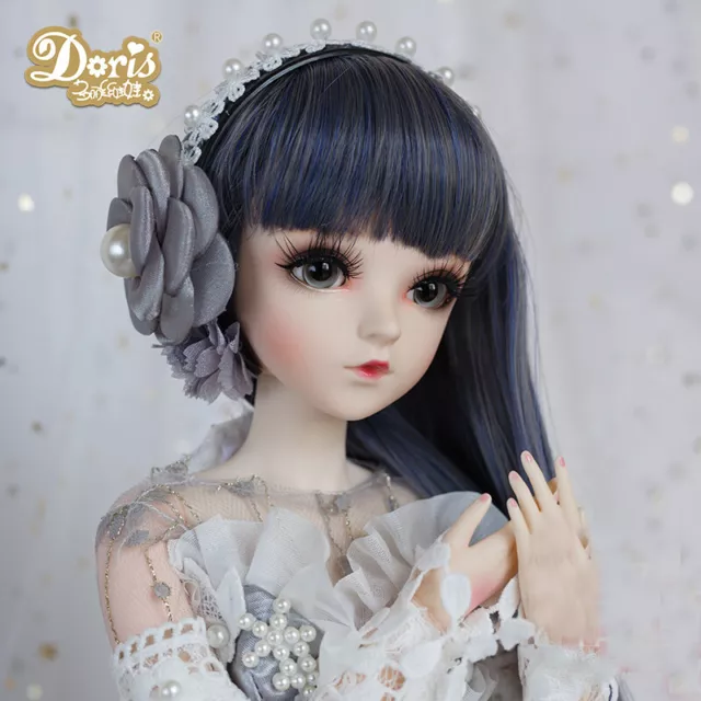 FULL SET 60cm BJD Doll 1/3 Ball Jointed Girl Dolls Face Wig Clothes Makeup XMAS