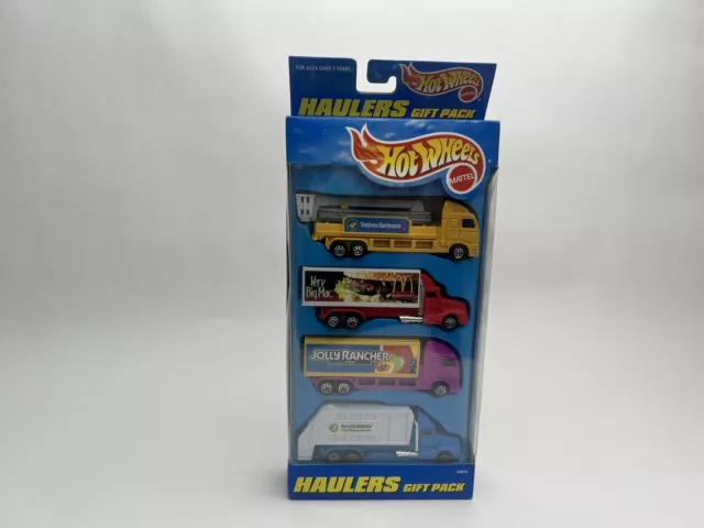 1997 Hot Wheels Haulers Gift Pack NIB McDonald's,Jolly Rancher,Recycle,Phone Co