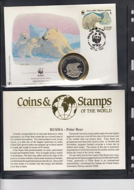 Anniversary.　1987　Coin　WWF　£12.95　URSUS　Bear　maritimus　Polar　cover.　30th　PicClick　UK