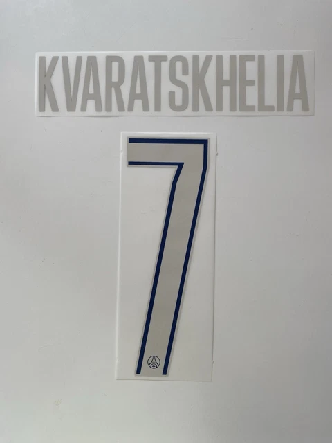 Nike Camiseta PSG Kvaratskhelia 7 Visitante 2024-2025 (Dorsal Estilo Trofeo) Nike Maillot PSG Kvaratskhelia 7 Extérieur 2024-2025 (flocage l'europe