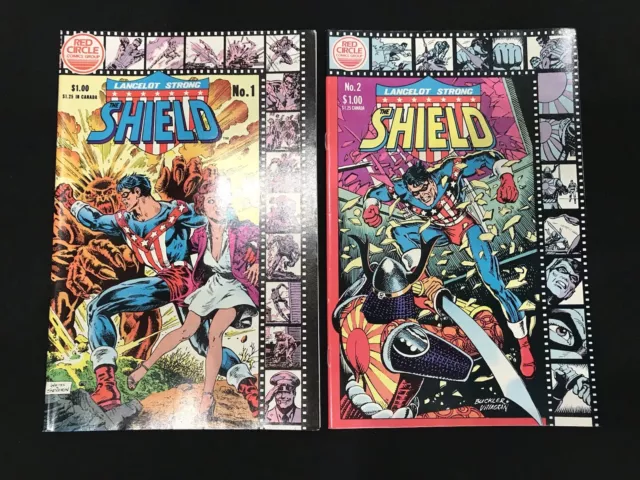 Lancelot Strong The Shield 1 2 Red Circle 1983 Set Series Run Lot 1-2