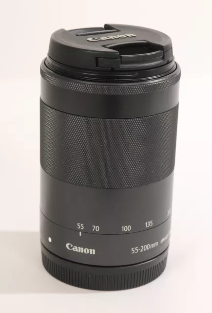Canon Objektiv 55–200 mm IS STM F4,5–5,6 Autofokus EF–M passend (2270BL)