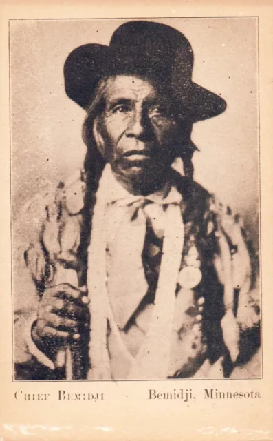 Chief Bemidji Minnesota Native American Indian Postcard