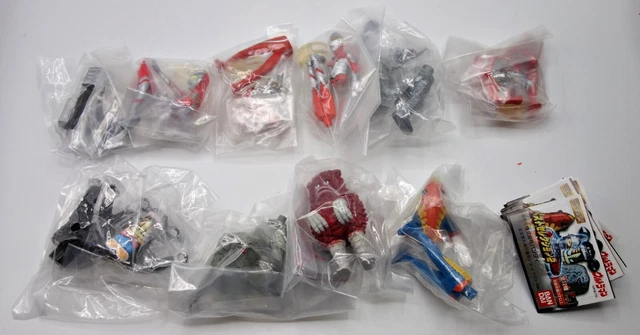 Lot De 10 Gashapon Bandai Ultraman Best Selection 2 – 2000 – Japon – Neufs Scellés