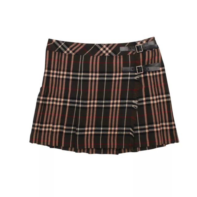 Burberry nova check pleated buckle skirt shop