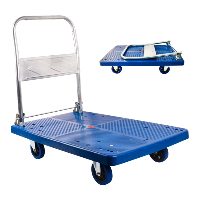Platform Truck Trolley Foldable Platform Cart 660lbs with 4 Wheels for Warehouse