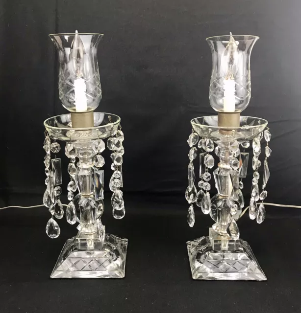 Anglo-Irish Cut Crystal Candelabra Pair