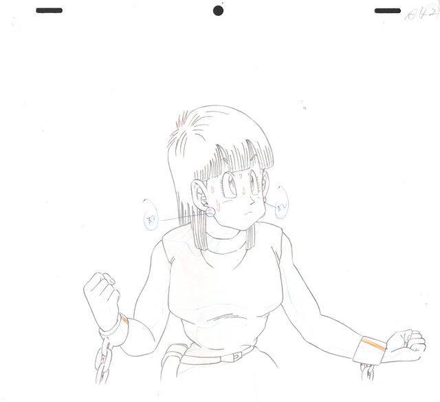 Dragon ball Bulma genga douga no cel  Production original anime animation Toei