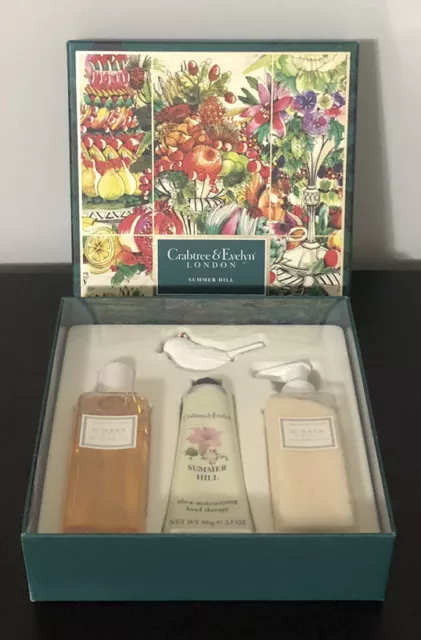 Crabtree & Evelyn Summer Hill Box Set Shower Gel, Body Lotion, Hand Lotion (New)