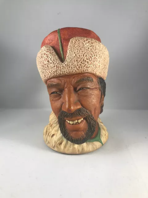 Vintage BOSSON Head HIMALAYAN Chalkware Bust Figure England RARE