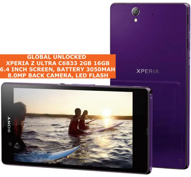 Sony XPERIA Z ULTRA c6833 2gb/16gb Violet/Noir/Blanc Android 4g GPS 2