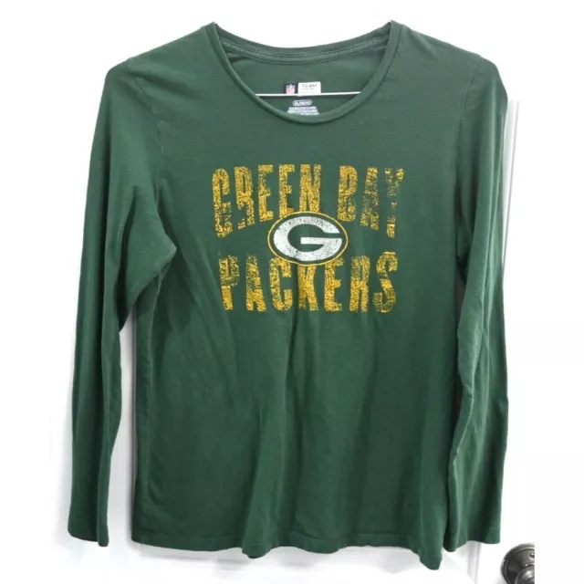 NFL Team Apparel Womens Green Bay Packers Long Sleeve T-Shirt Size XL