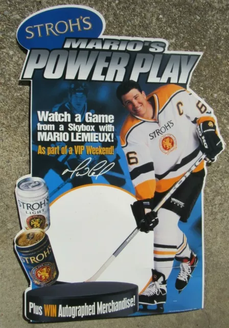 Pittsburgh Penguins VINTAGE POSTER Super Mario Lemieux TV Guide Store  Display