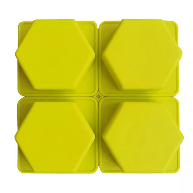 4-Cavity Soap Mold Silicone Forms  Making Handmade Hexagonal Silicone DIY Mol Pe