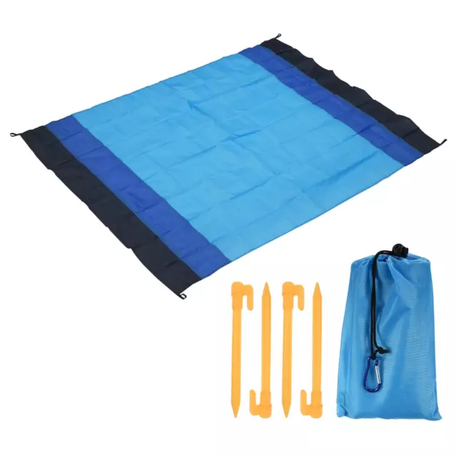 59" x 57" Manta de Playa, Impermeable Picnic Estera para Campamento, Agua Azul